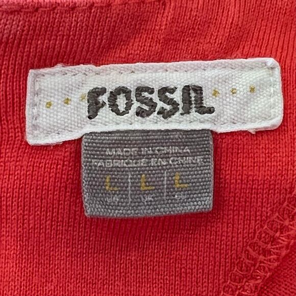 Fossil Large Orange Rayon Shift Dress - Picture 7 of 7